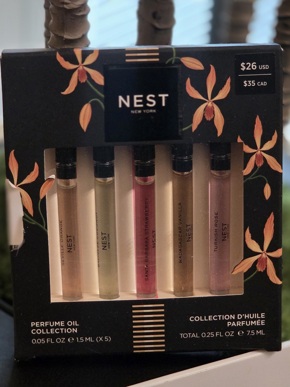 NEST Fragrances Perfume Oil Collection - Assorted Floral Scents (Black Gift Box)